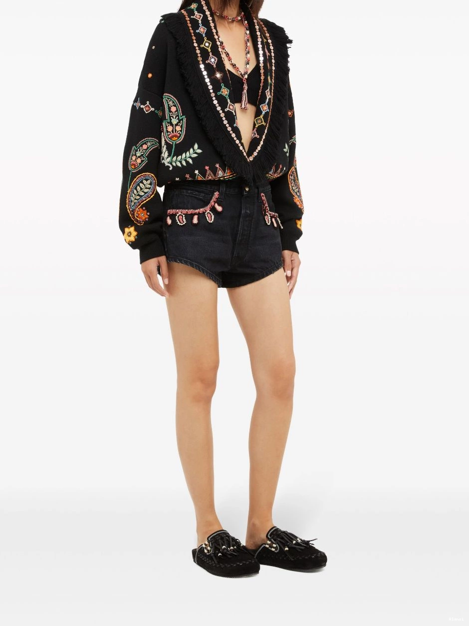 Affordable embroidered Energy shorts Alanui Inner denim Women 0804